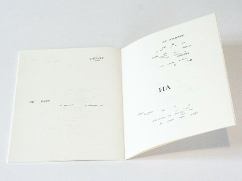Un coup de dés jamais n'abolira le hasard, OMAGE, Dé-composition 1.5, Paris, 2009. Livre d'artiste (28 p.), 21x15 cm.