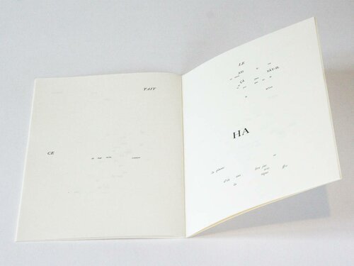 Un coup de dés jamais n'abolira le hasard, OMAGE, Dé-composition 1.11, Paris, 2009. Livre d'artiste (28 p.), 21x15 cm.