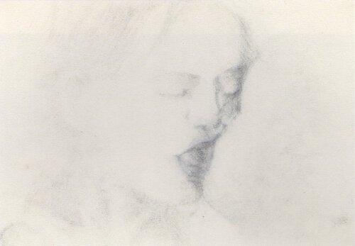 Nuage, 2005. Fusain sur papier, 21x29 cm, collection Reiner Speck. 