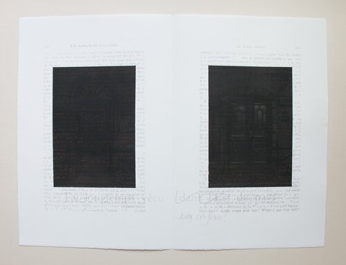 Aux confins du pays, sanguine, graphite et fusain sur papier, 56x75 cm, 2017.