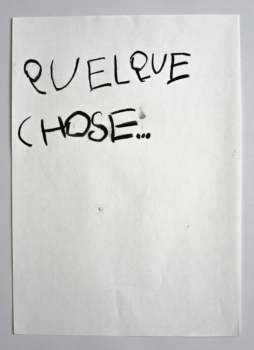 LTW (Roland Barthes, Cy Twombly ou non multa sed multum), 2024, fusain sur papier, 29,7x21 cm.