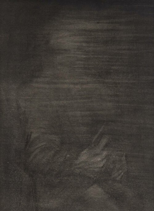 Le Philosophe, Les Âmes du XXème siècle, 2009. Fusain sur papier, 37,1x26,6 cm, collection Reiner Speck. 