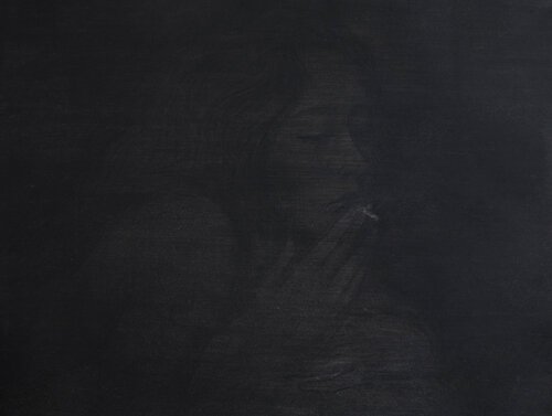 La Chevelure, 2015, 50x65cm, fusain sur papier.