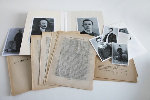 "Robert de Saint-Loup (marquis de Saint-Loup-en-Bray)", 2020, dix pages gommées dans l'édition originale du "Temps retrouvé", Gallimard, 1927, documents et photographies.